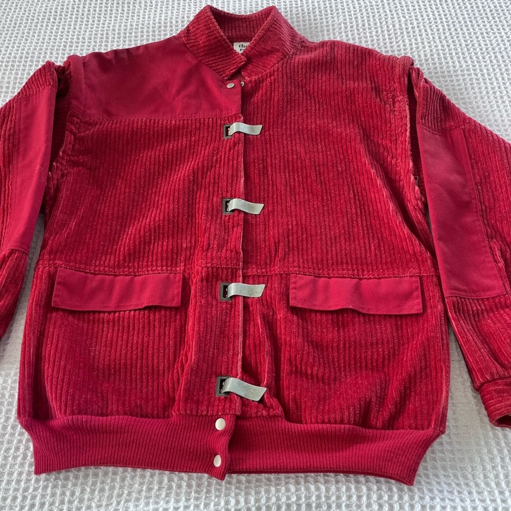 The Red I Corduroy Jacket With Detachable Sleeves. - image 1